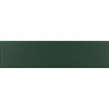 APOLLO TILE Arte 1.97 in. x 7.87 in. Matte Green Ceramic Subway Wall and Floor Tile 5.4 sq. ft./case, 50PK APLRID88LRLM